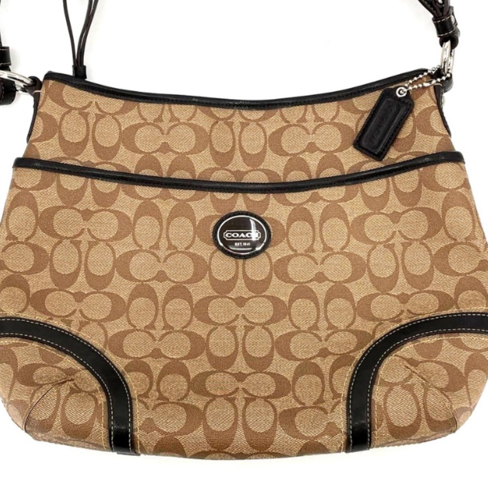 Coach Signature Peyton Convertible Hobo Tan